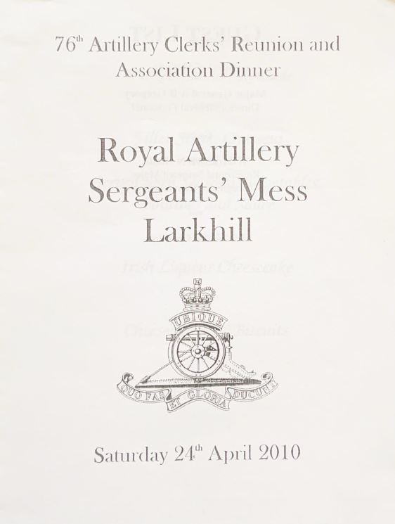 76th AC Reunion Dinner - Saturday 24th April 2010